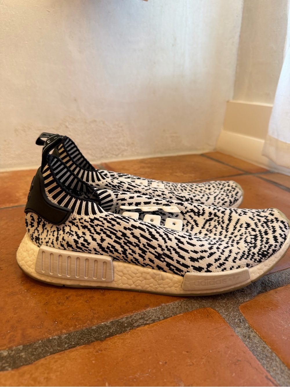 adidas NMD Slip-On Knit Sneakers — Black & White